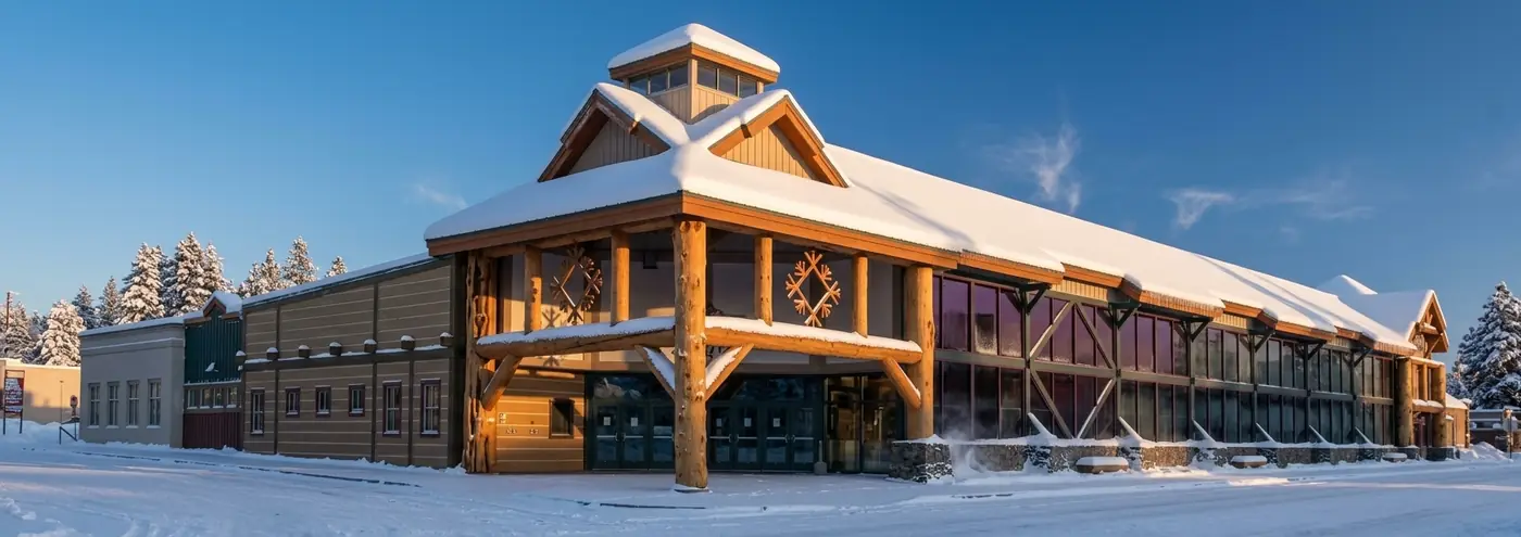 Manchester Ice & Event Centre in McCall, Idaho, in winter
